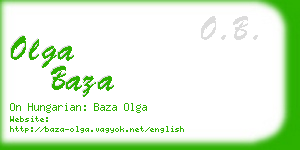 olga baza business card